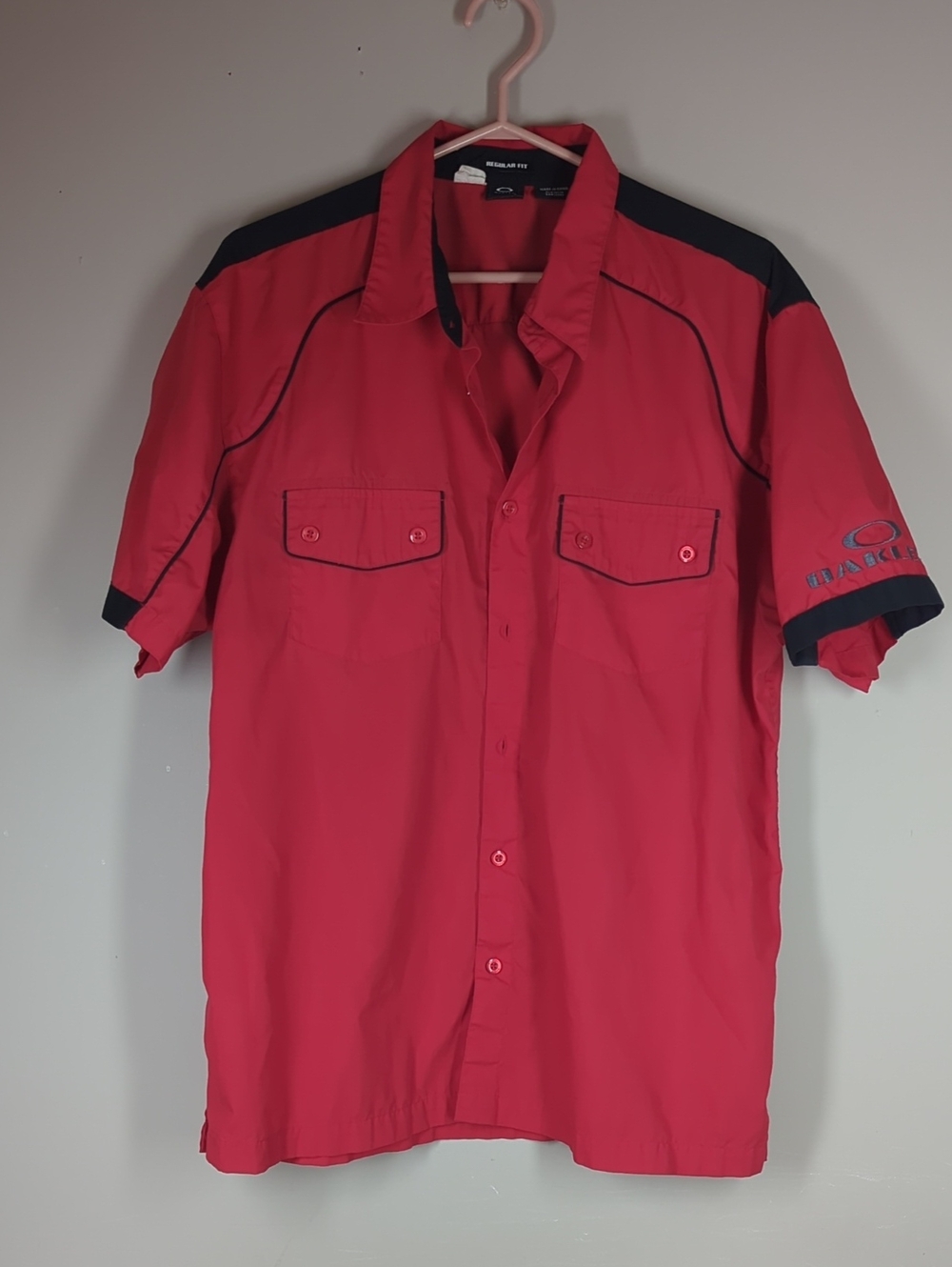 Vintage Oakley 2009 Technical Pit Crew Mechanic Shirt - Red - Rare Sample